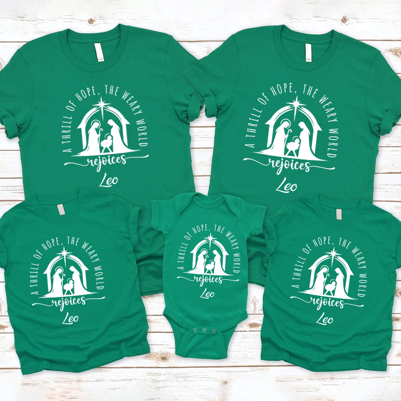 Personalized A Thrill Of Hope Christmas Family Matching Shirts