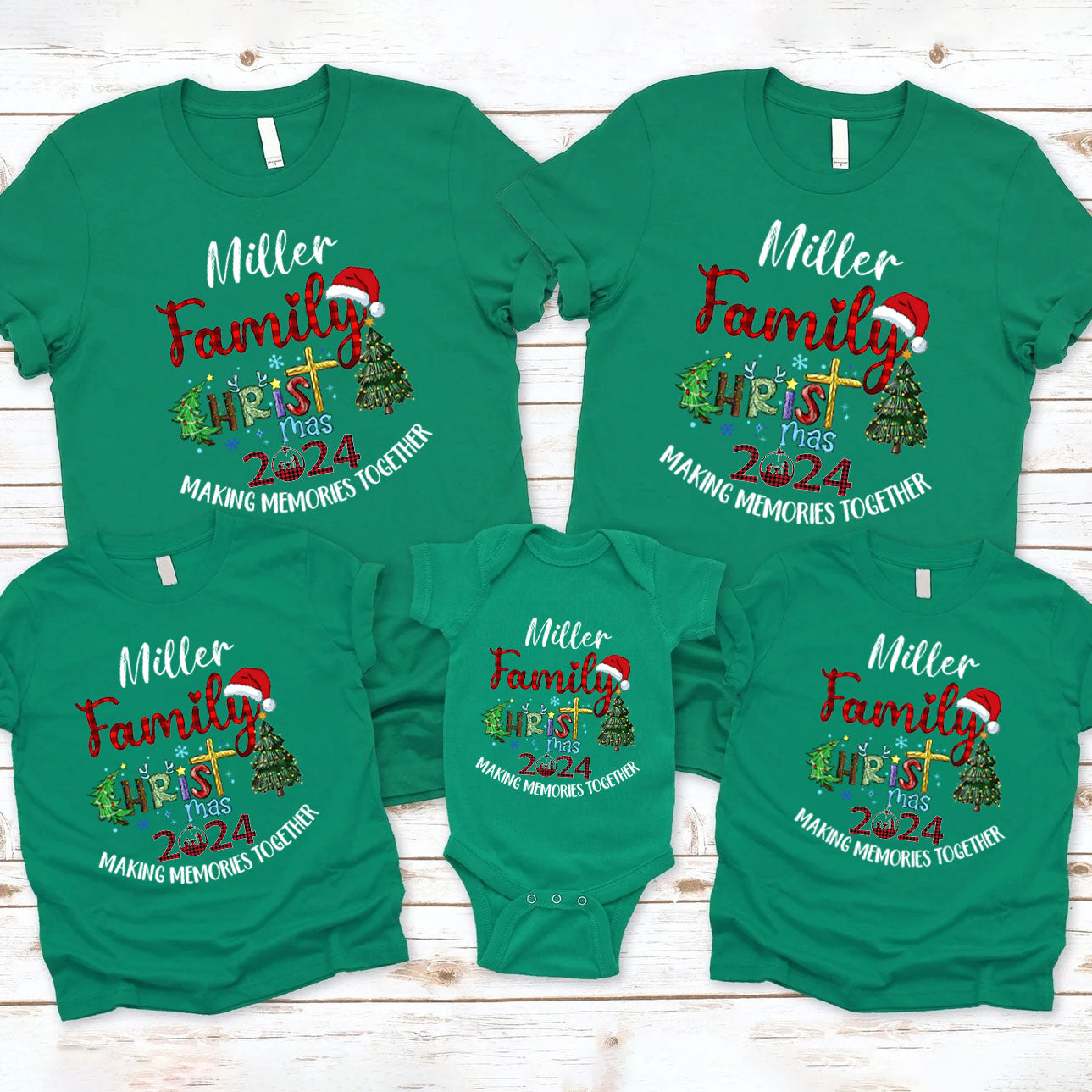 Personalized Chirstmas 2024 Family Matching Shirts