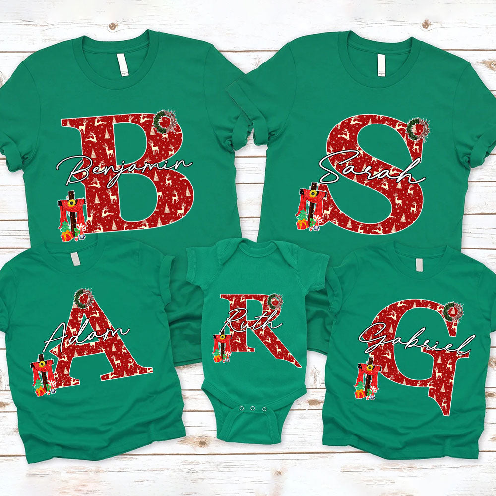 Personalized Christian Christmas Family Matching Shirts