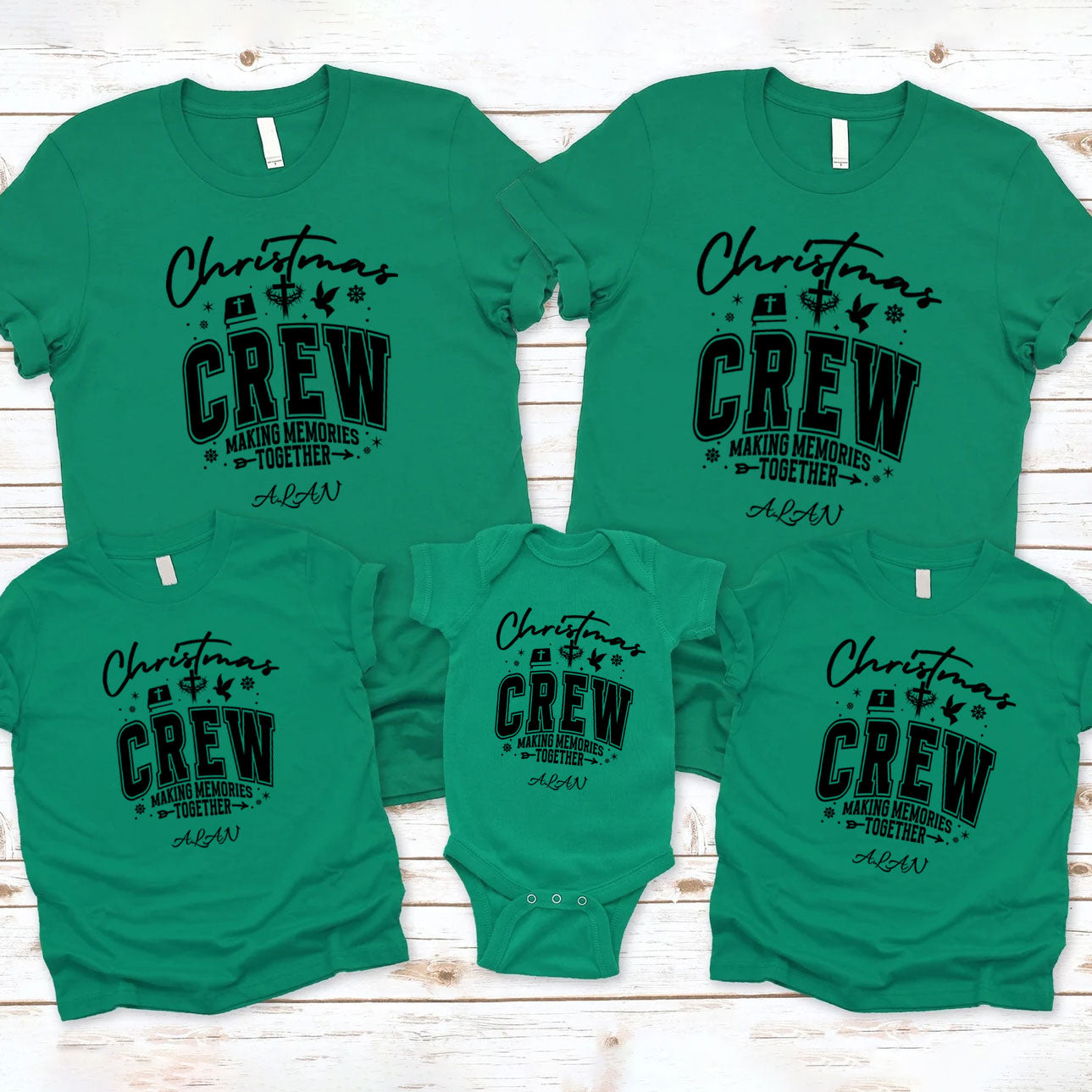 Personalized Christmas Crew Birth Christian Family Matching Shirts