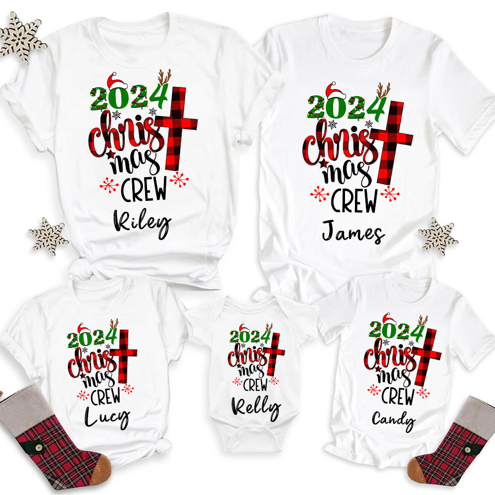 Personalized Christmas Crew Family Matching Shirts