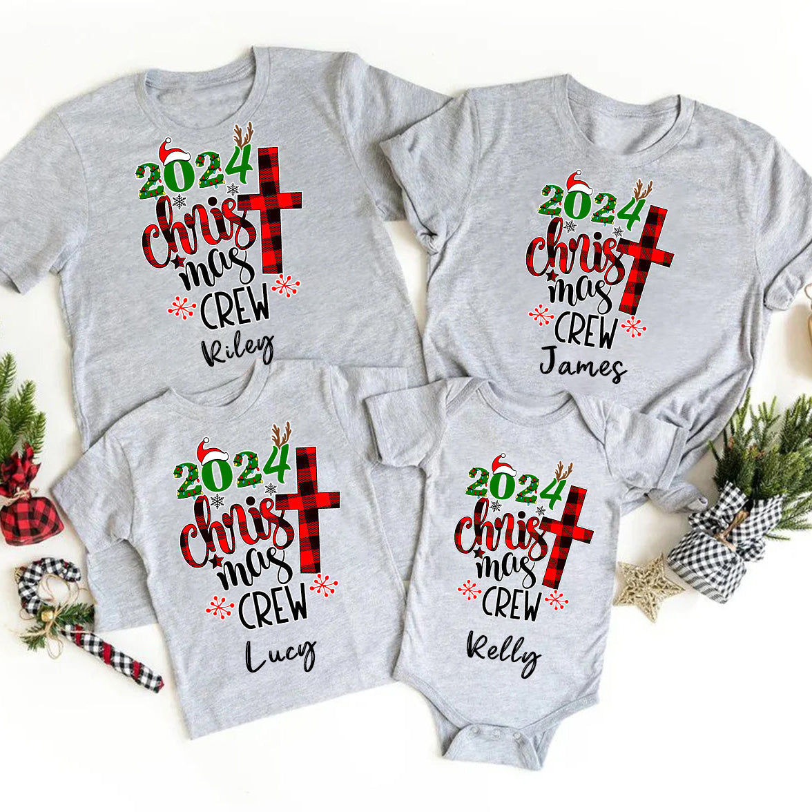 Personalized Christmas Crew Family Matching Shirts