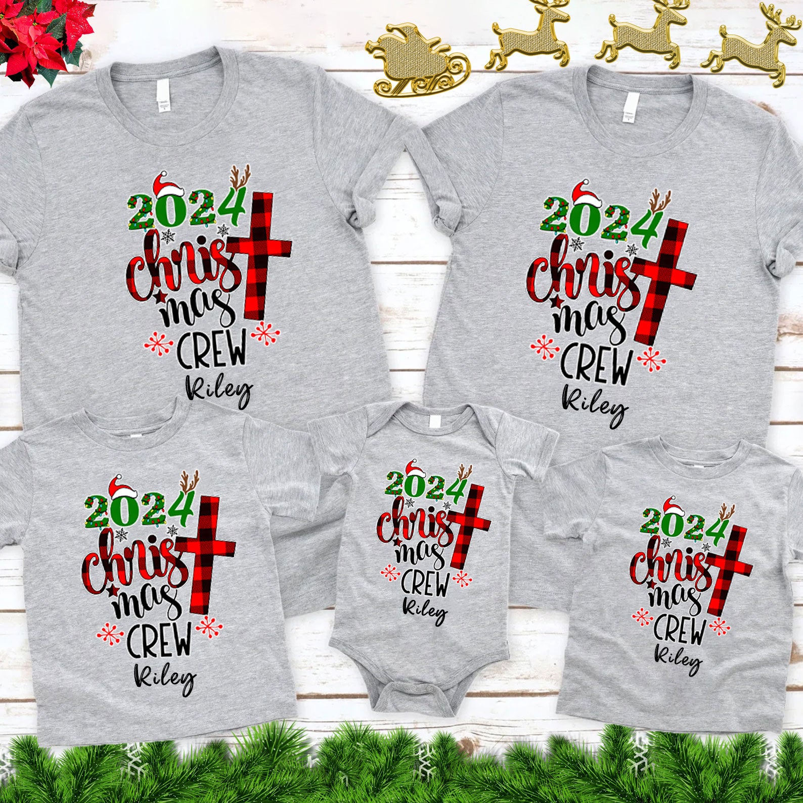 Personalized Christmas Crew Family Matching Shirts