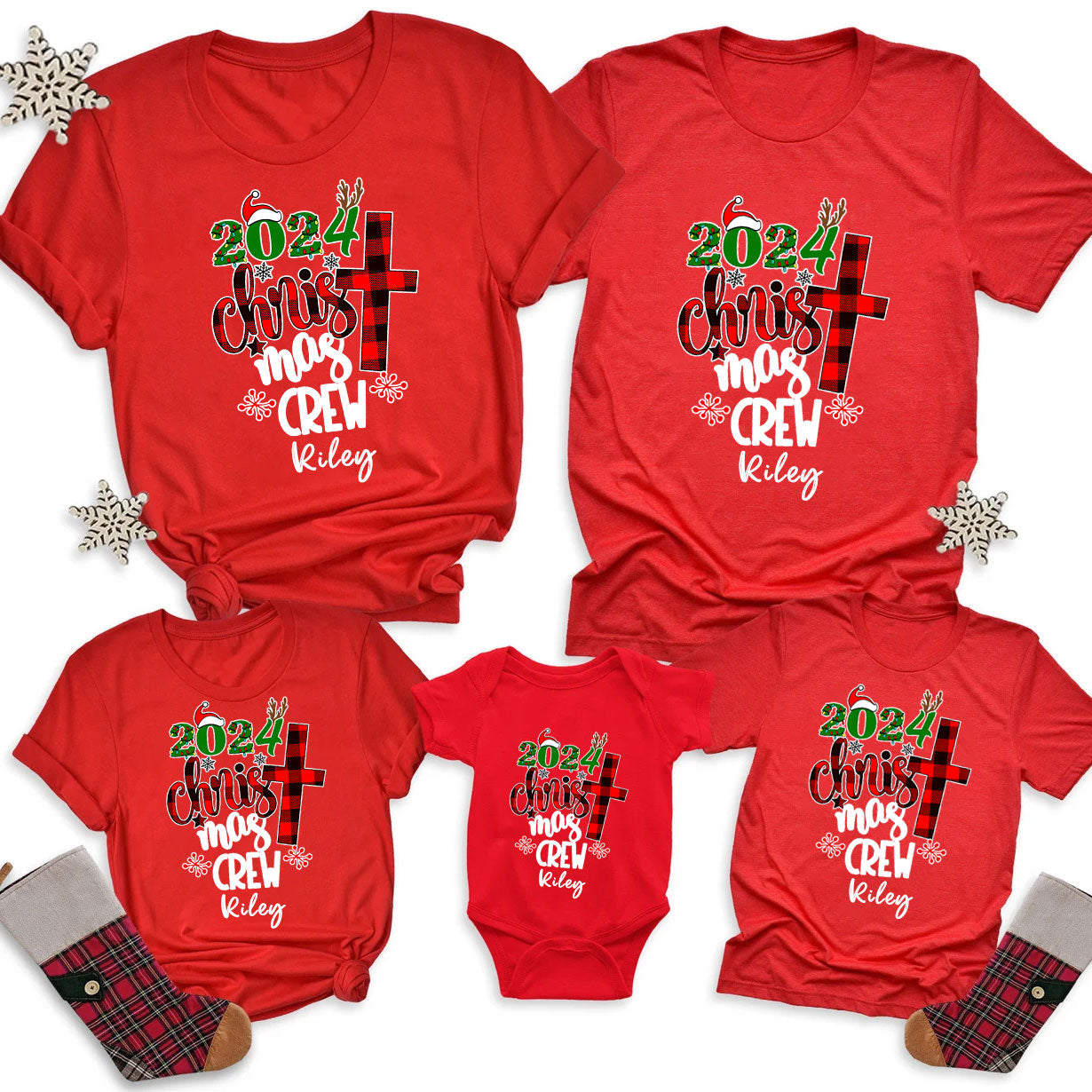 Personalized Christmas Crew Family Matching Shirts