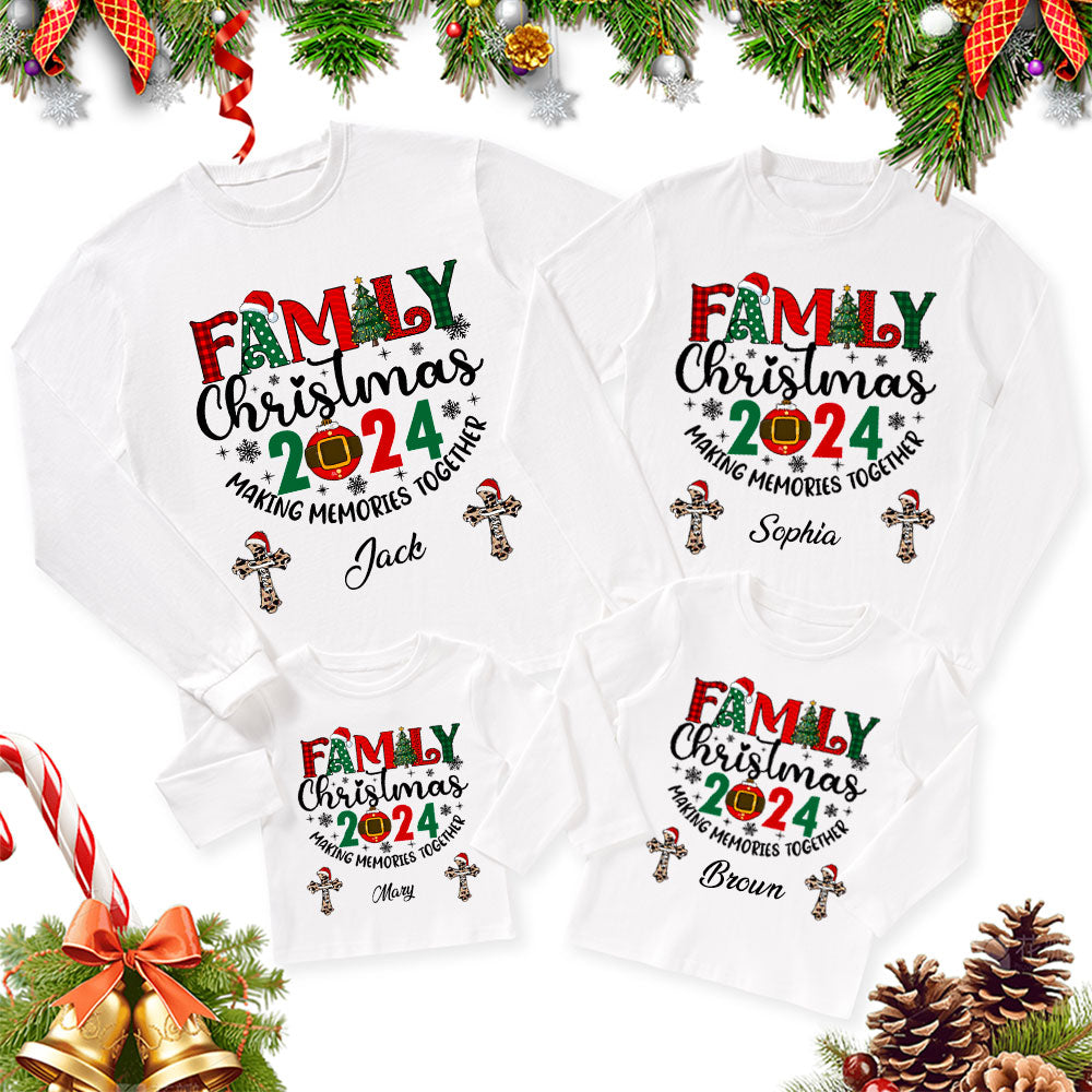 Personalized Family Christmas Matching Christian Long Sleeve T-Shirt
