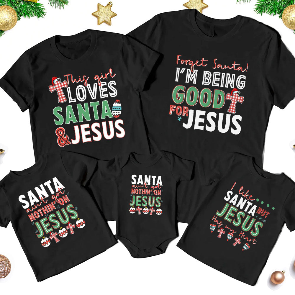 Personalized Jesus Christian Christmas Family Matching Shirts