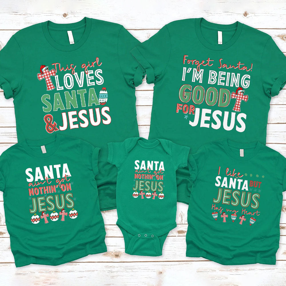Personalized Jesus Christian Christmas Family Matching Shirts