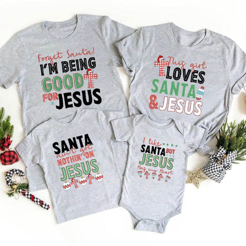 Personalized Jesus Christian Christmas Family Matching Shirts