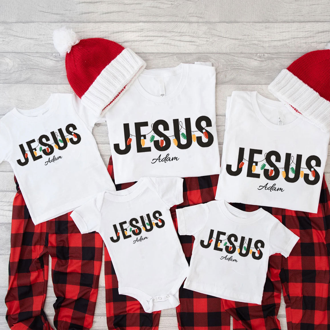 Personalized Jesus Christmas Family Matching Shirts