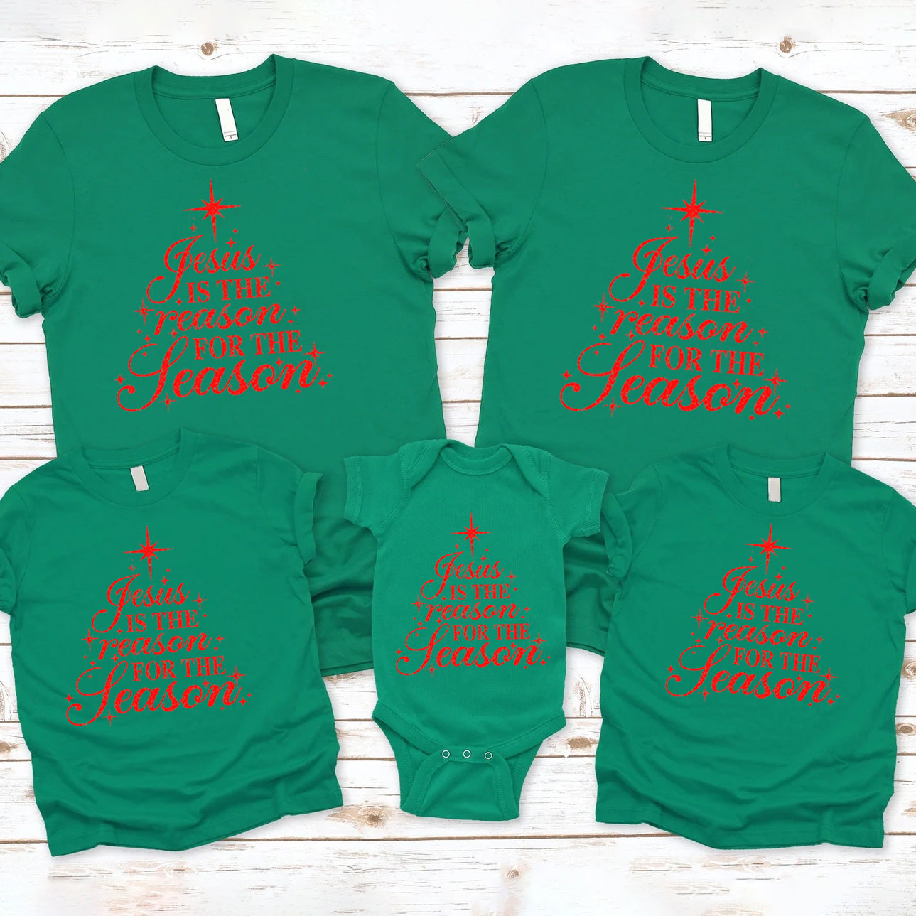 Personalized Jesus Is The Reason For The Season Family Matching Shirts