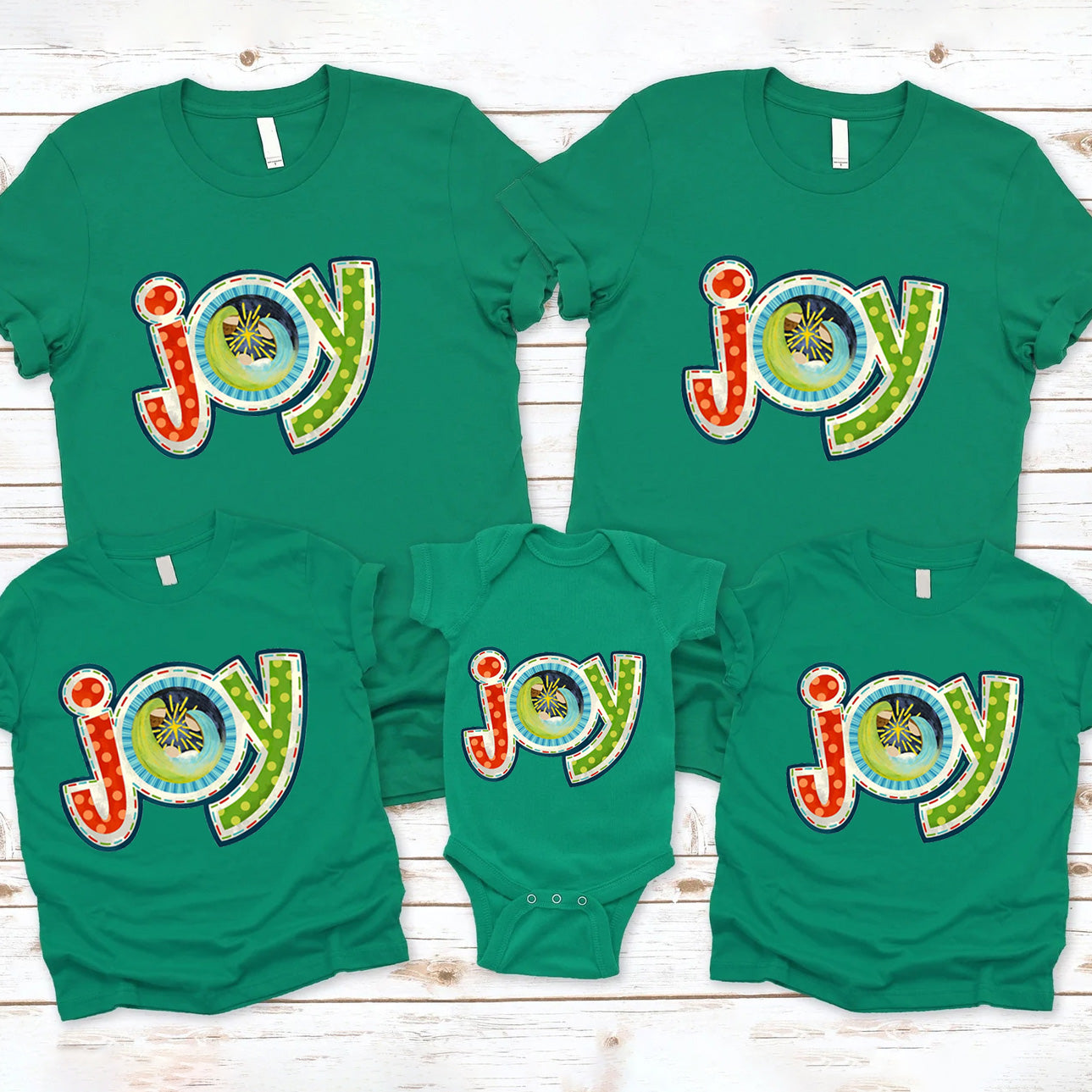Personalized Joy Nativity Christian Christmas Family Matching Shirts