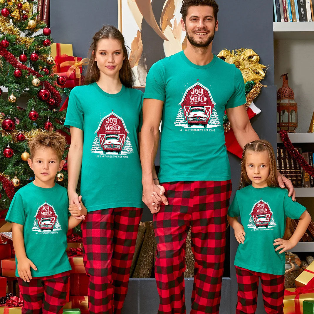 Joy To The World Christmas Family Matching Shirts