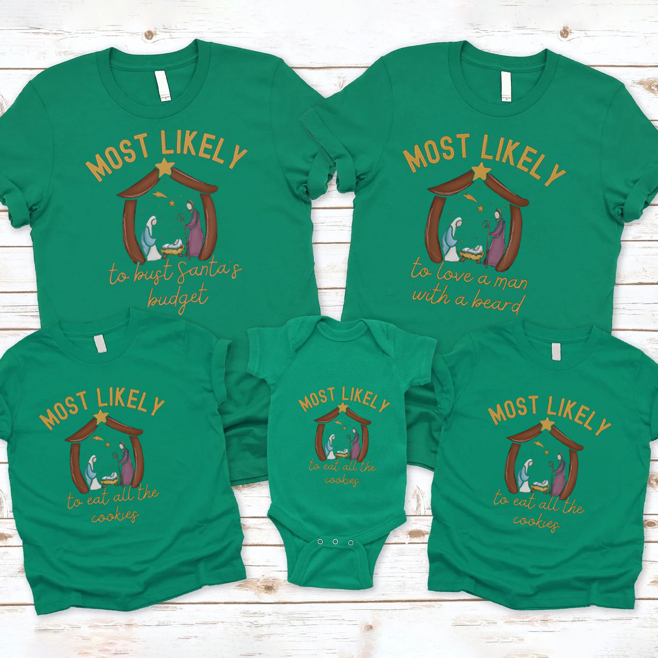 Personalized Most Likely Christmas Family Matching Shirts