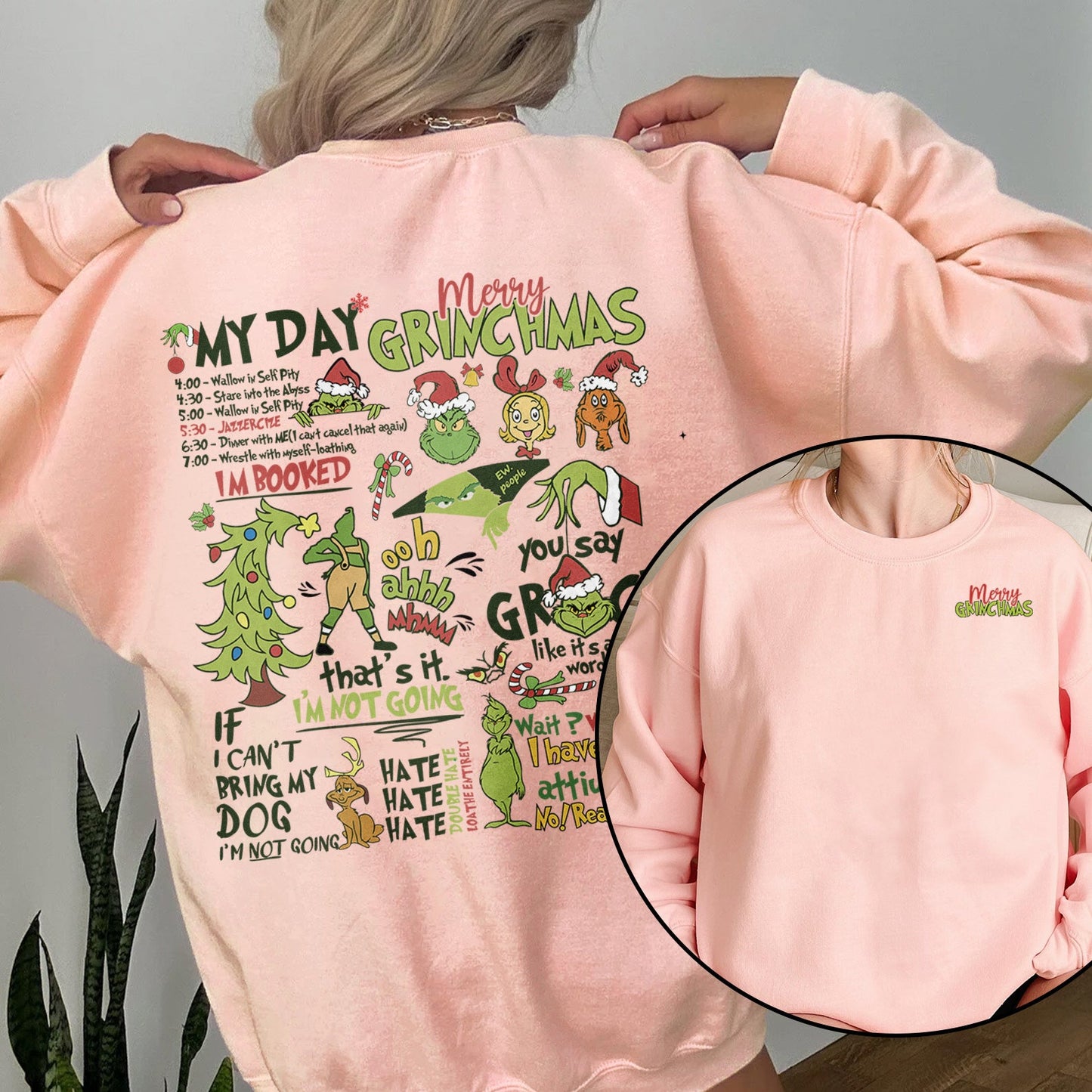 Custom Embroidered My Day Merry Christmas Sweatshirt | Christmas Gifts