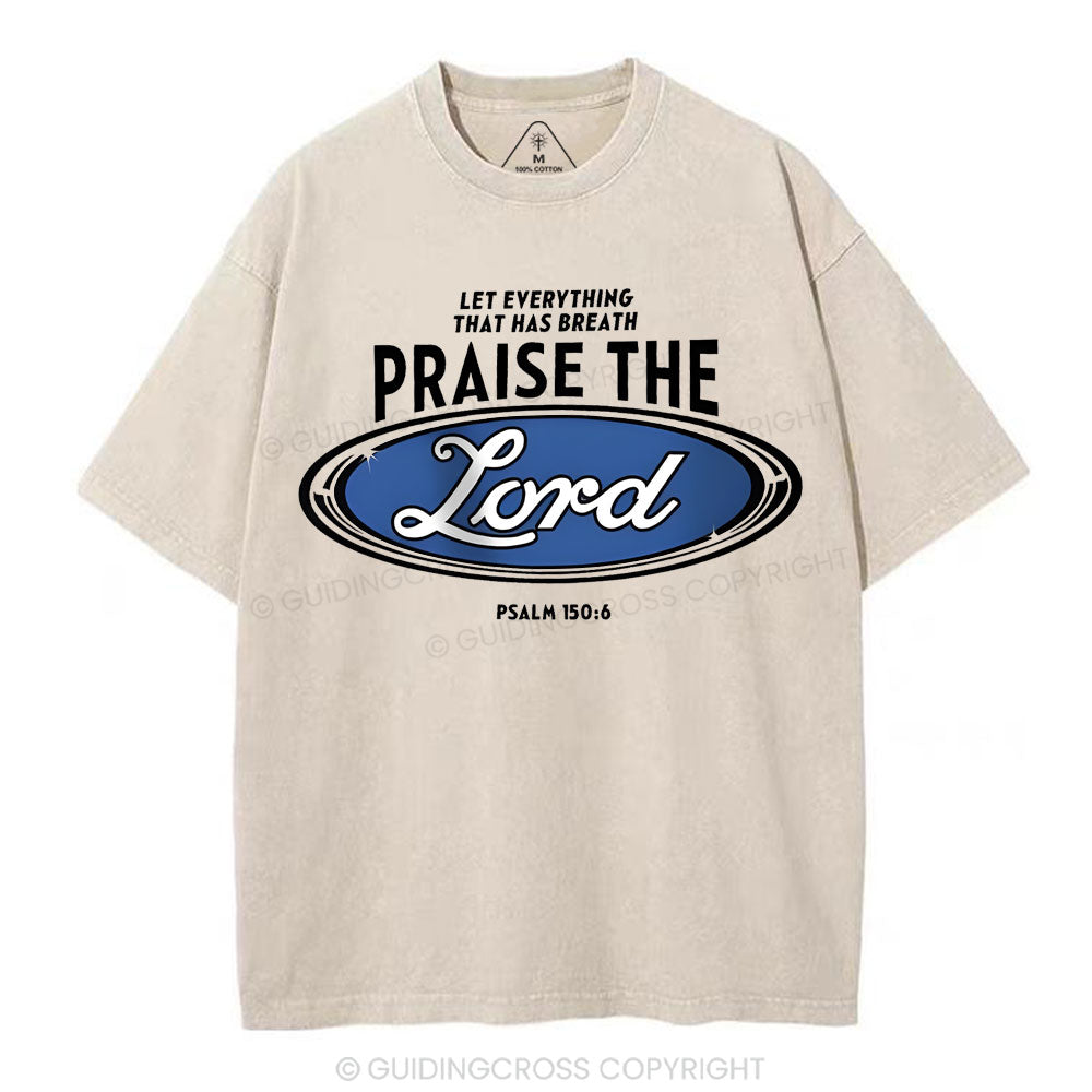 Praise The Lord Christian Washed T-Shirt