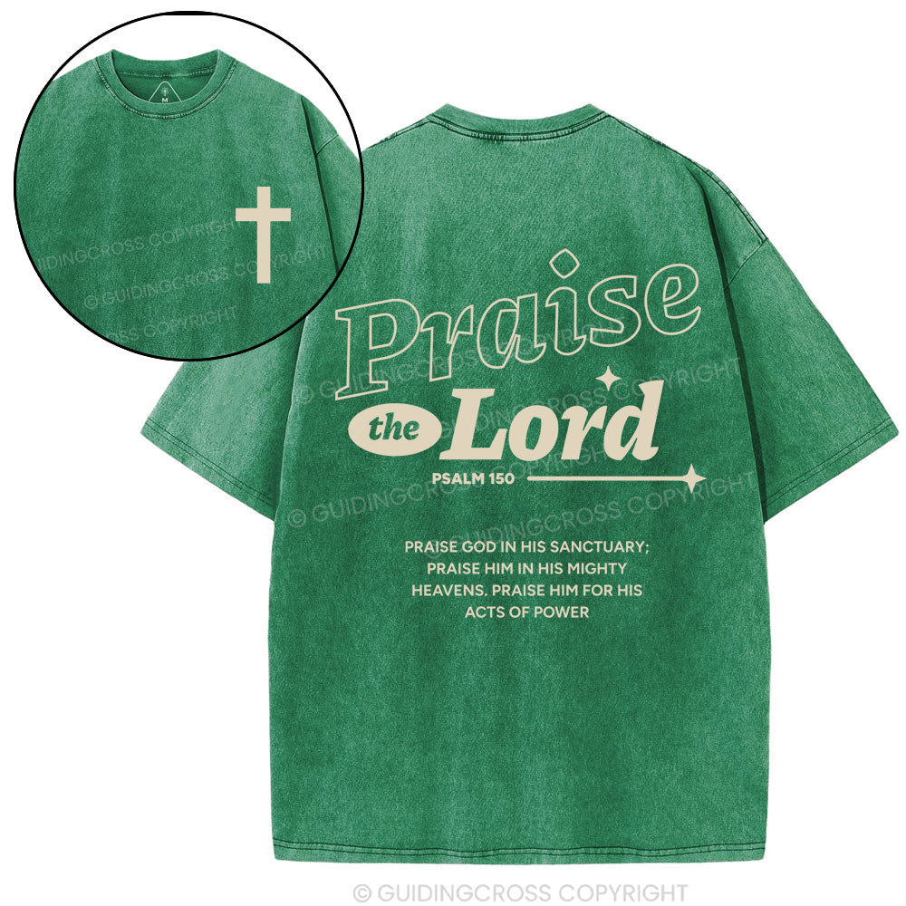 Praise The Lord Christian Washed T-Shirt