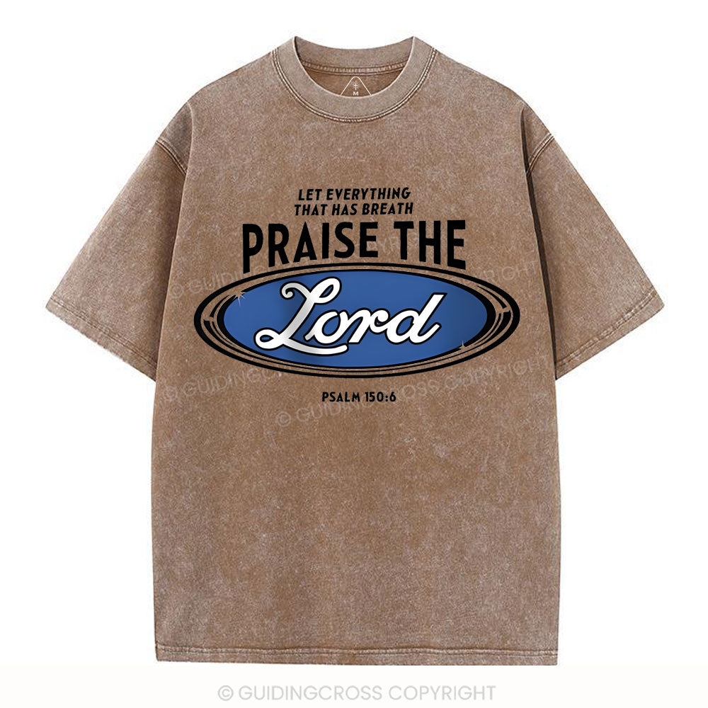 Praise The Lord Christian Washed T-Shirt