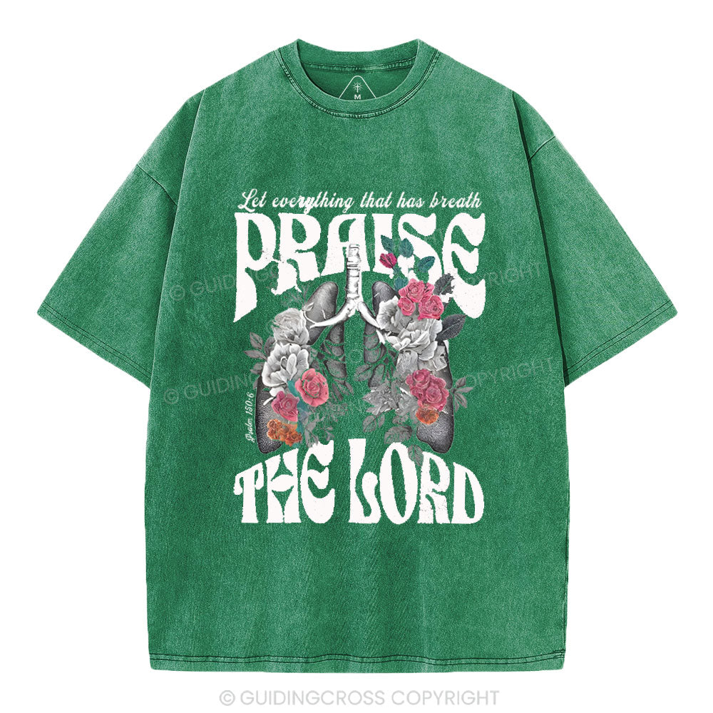 Praise The Lord Christian Washed T-Shirt