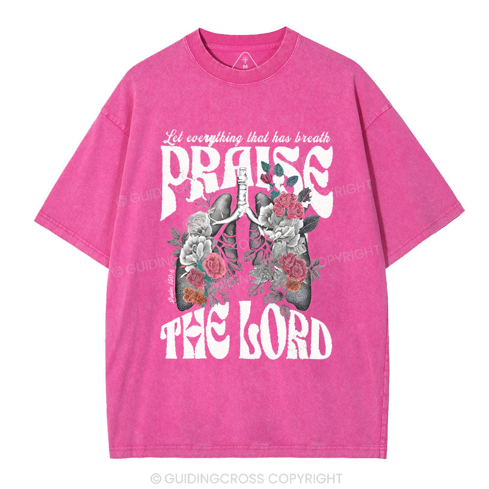 Praise The Lord Christian Washed T-Shirt
