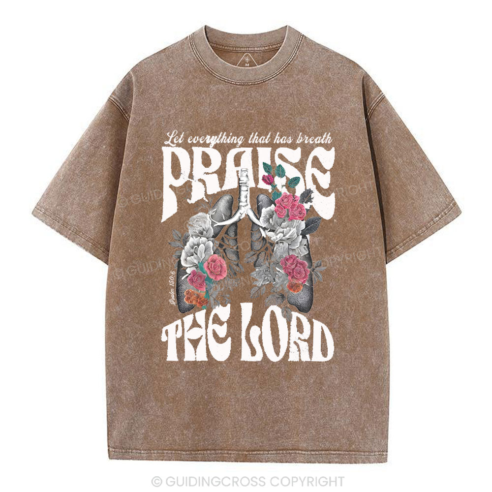 Praise The Lord Christian Washed T-Shirt