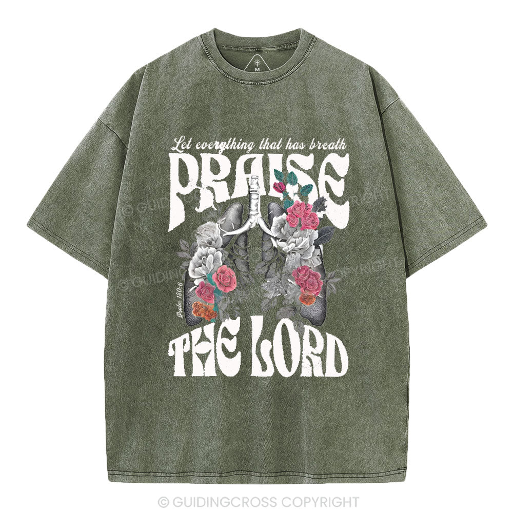 Praise The Lord Christian Washed T-Shirt