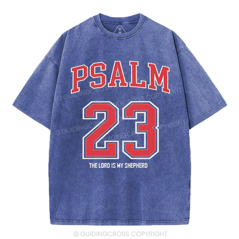 Psalm 23 Christian Washed T-Shirt