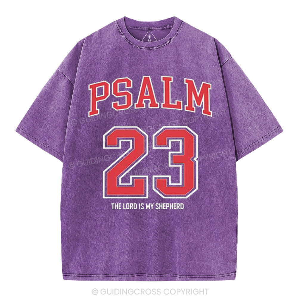 Psalm 23 Christian Washed T-Shirt