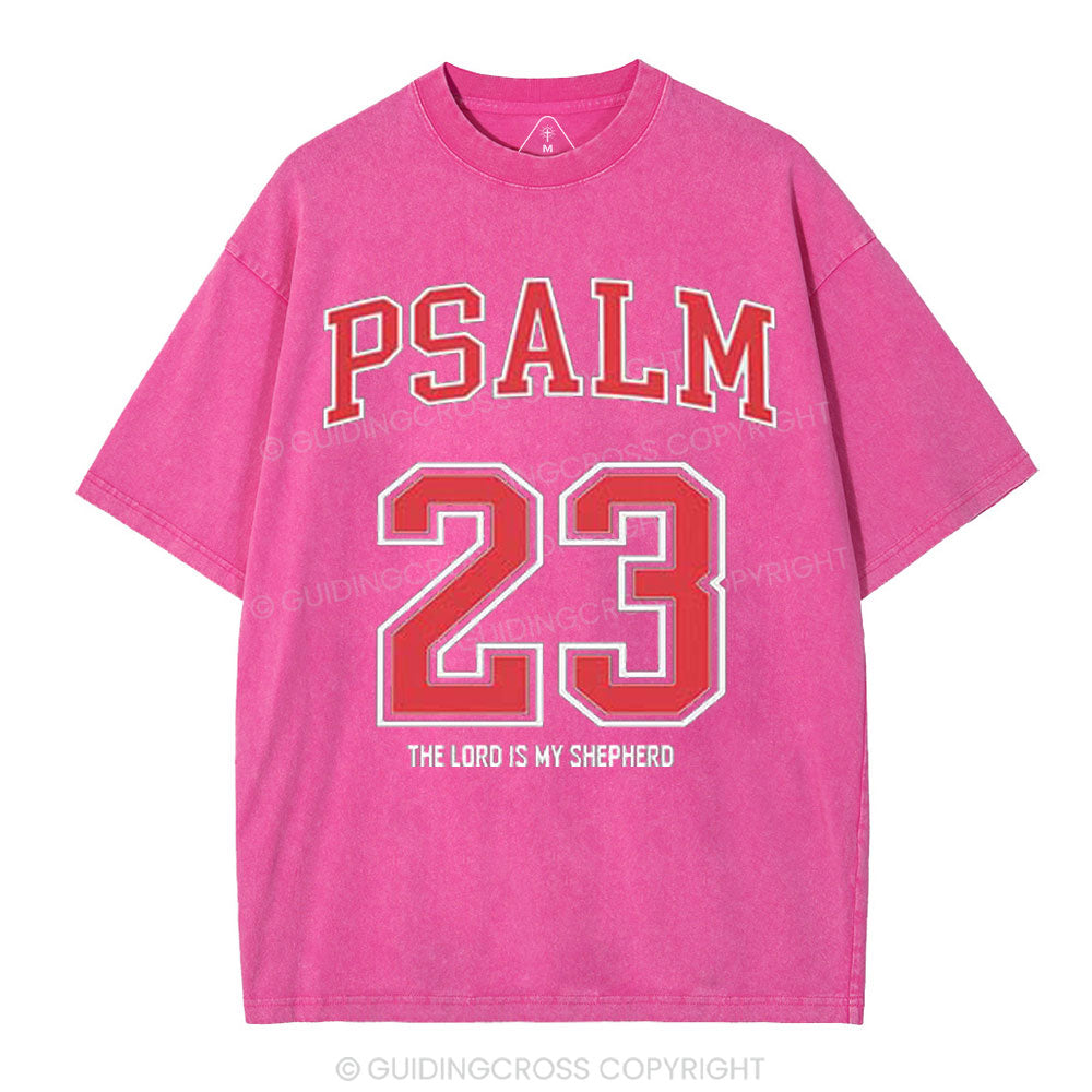 Psalm 23 Christian Washed T-Shirt