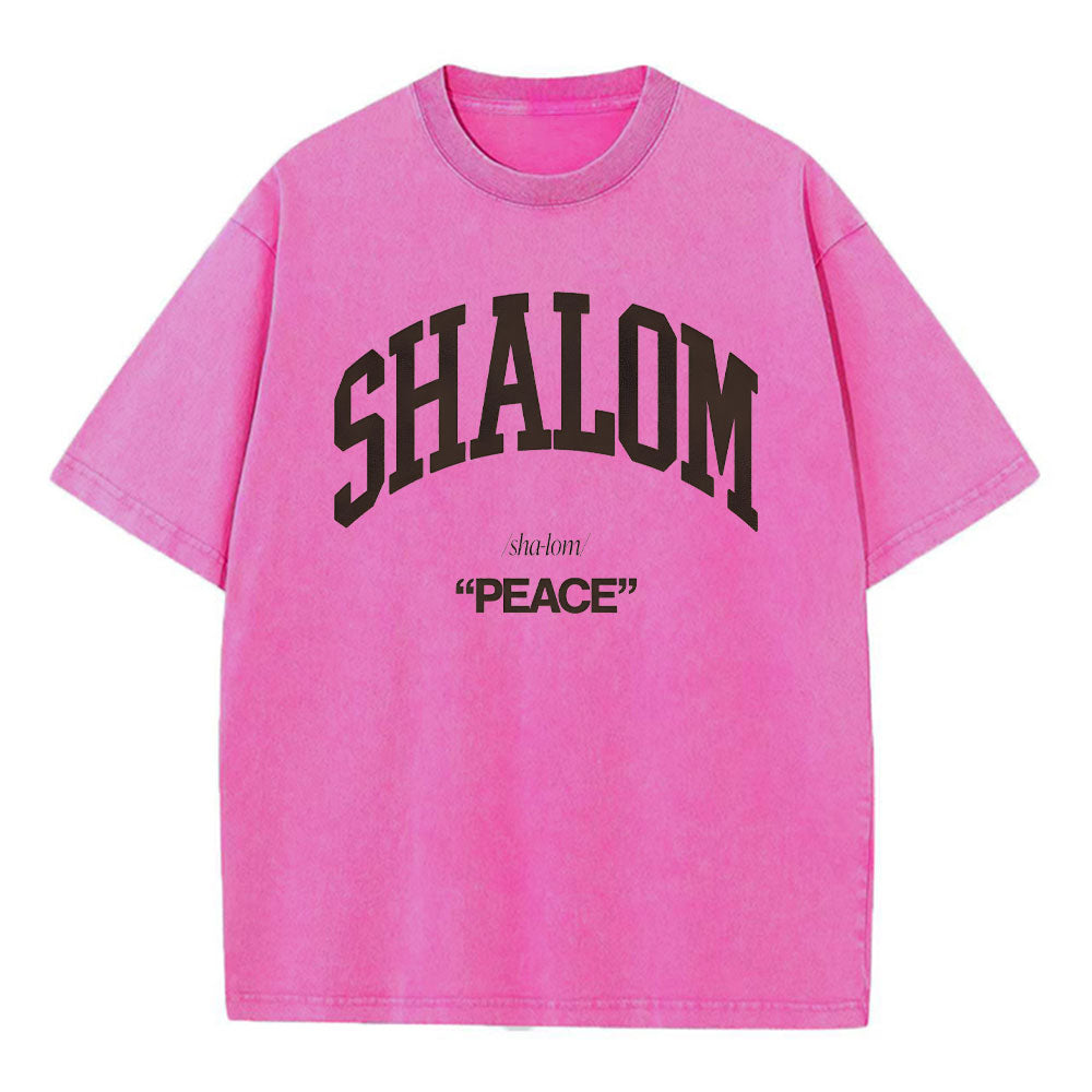 SHALOM Christian Washed T-Shirt