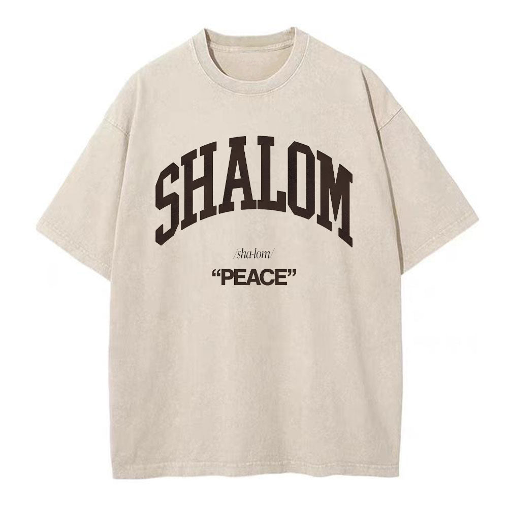 SHALOM Christian Washed T-Shirt