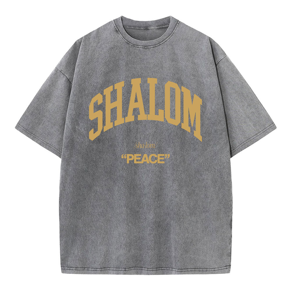 SHALOM Christian Washed T-Shirt