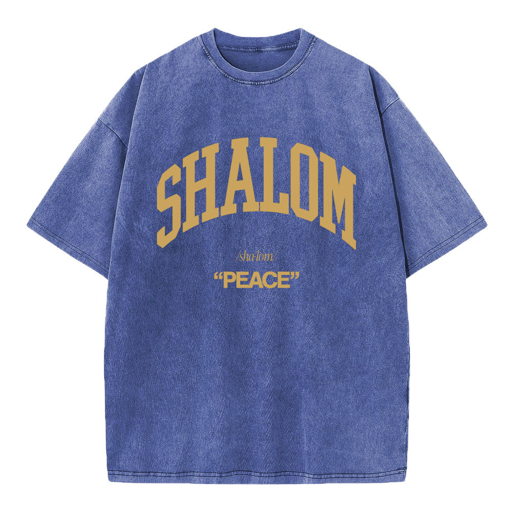 SHALOM Christian Washed T-Shirt