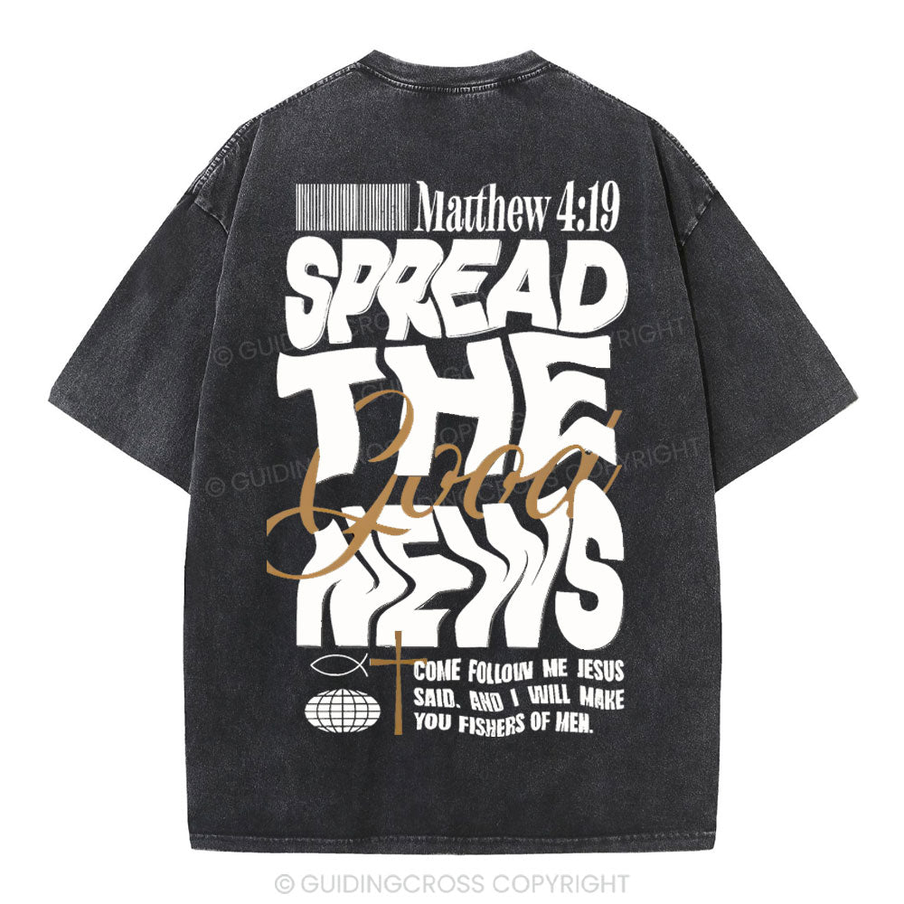 Spread The Good News Christian Washed T-Shirt