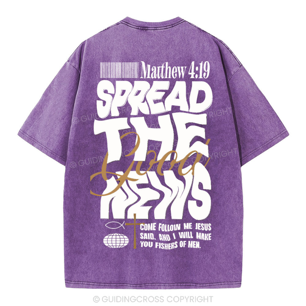 Spread The Good News Christian Washed T-Shirt
