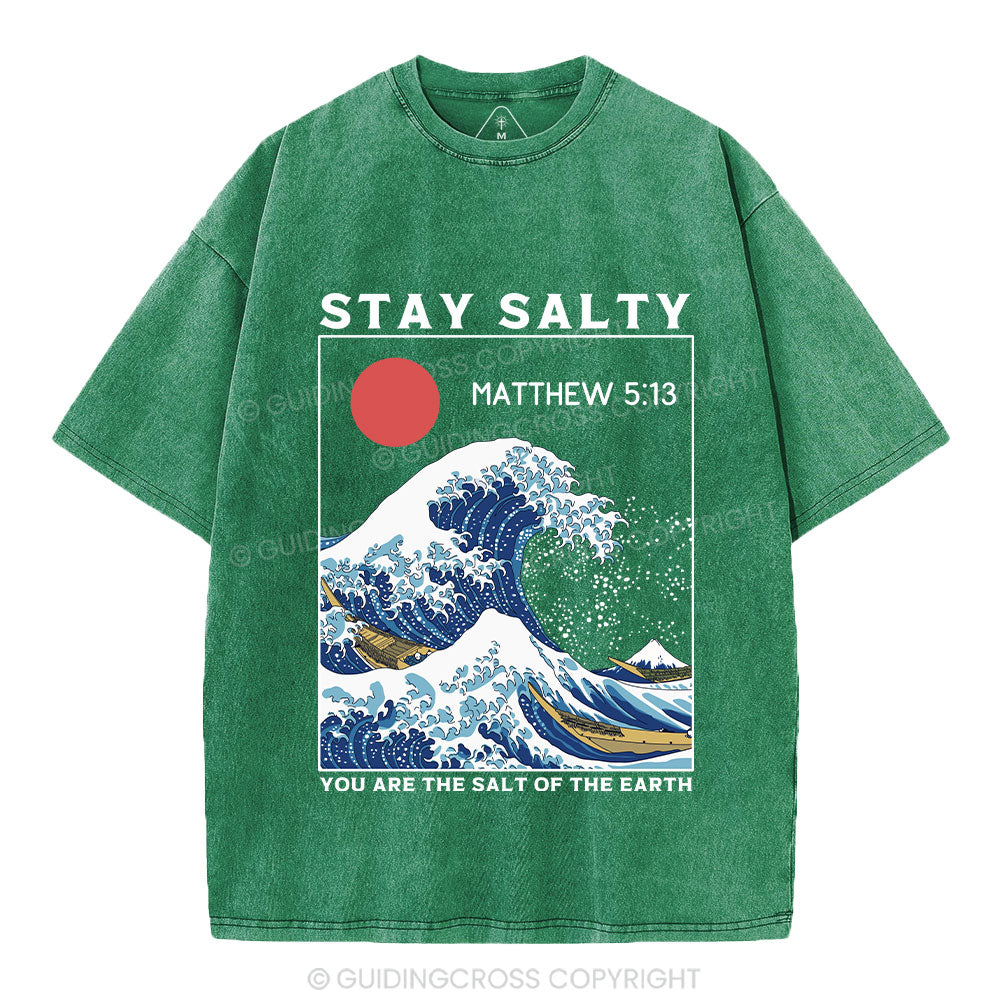 Stay Salty Christian Washed T-Shirt