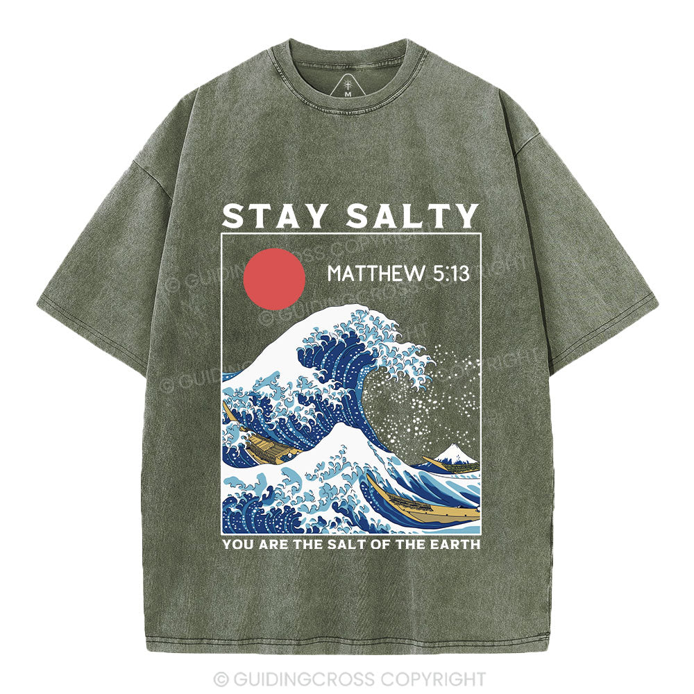 Stay Salty Christian Washed T-Shirt