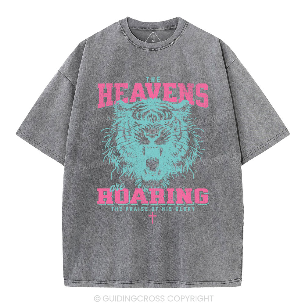 The Heavens Are Roaring Christian Washed T-Shirt