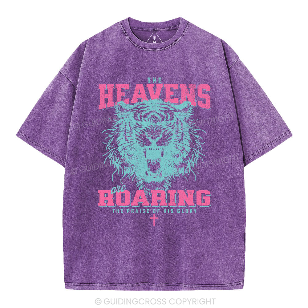 The Heavens Are Roaring Christian Washed T-Shirt
