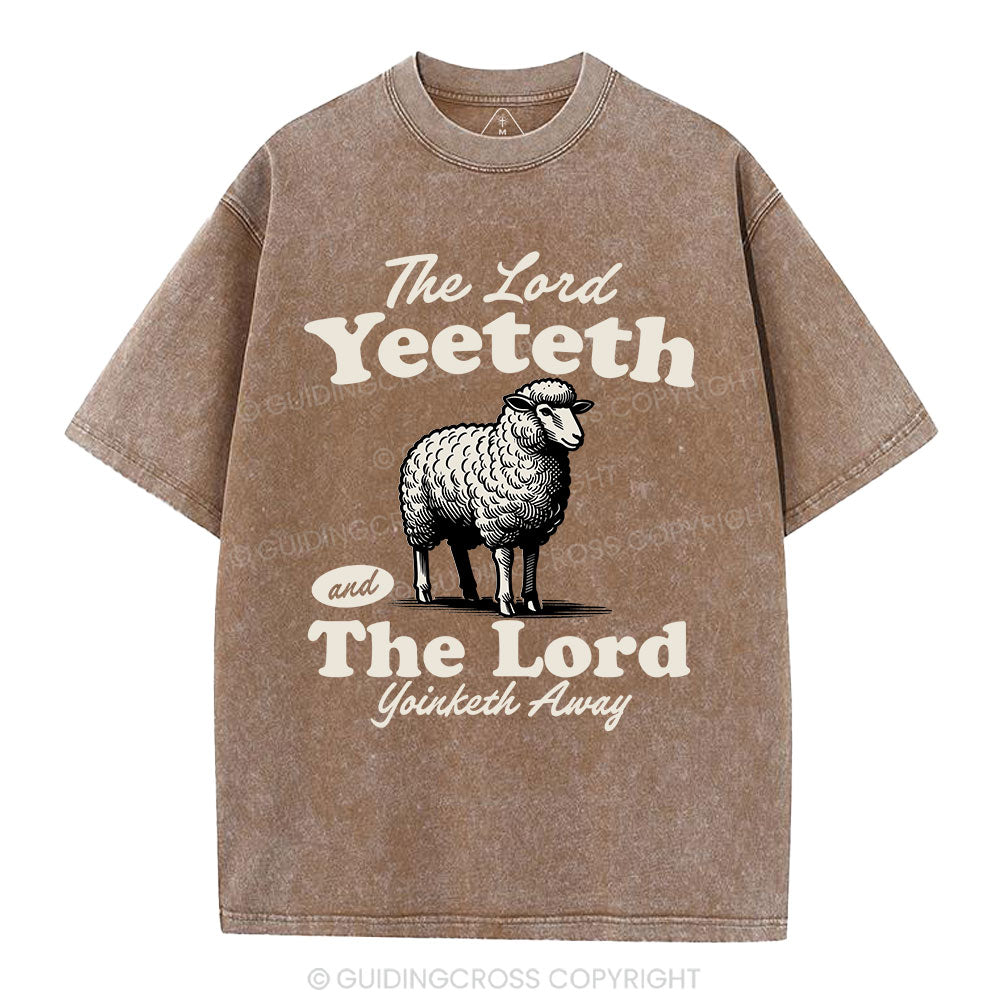 The Lord Yeeteth Christian Washed T-Shirt
