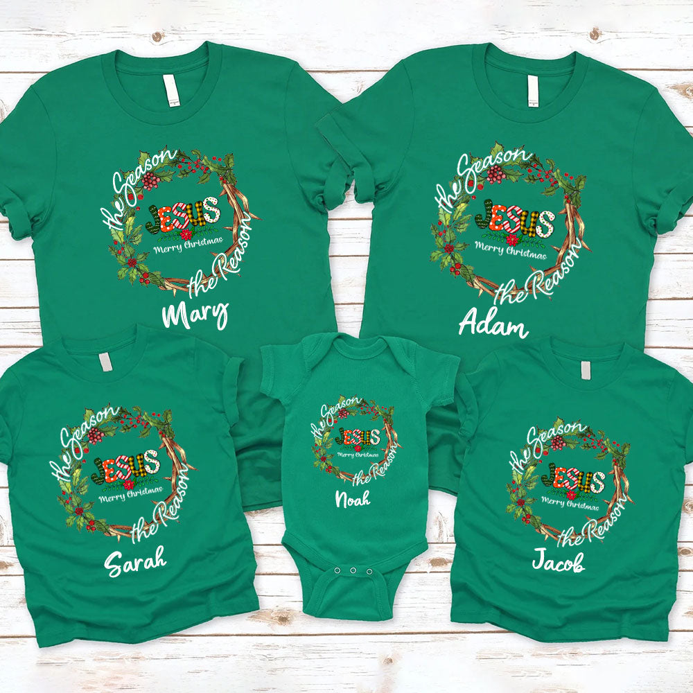 The Season The Reason Merry Christmas Family Matching Shirts