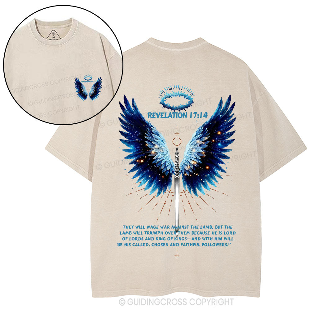 They Will Wage War Aginst The Lamb Christian Washed T-Shirt