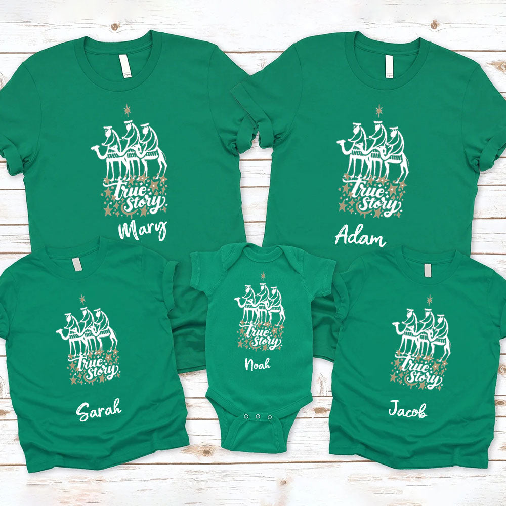 Personalized True Story Christmas Family Matching Shirts