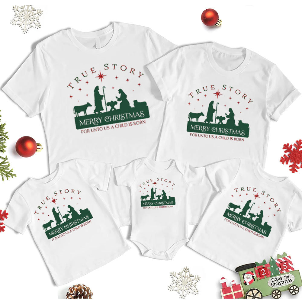 True Story Christmas Family Matching Shirts