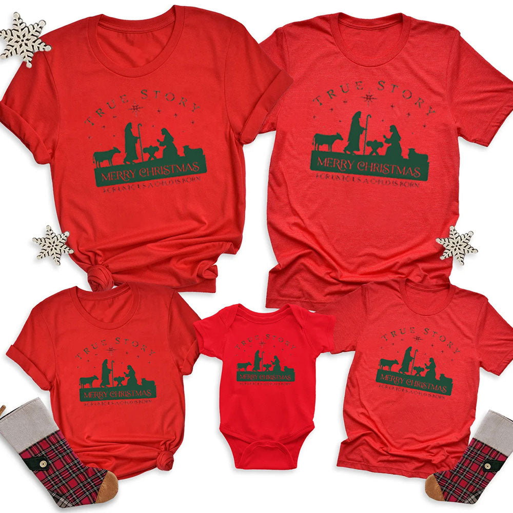 True Story Christmas Family Matching Shirts