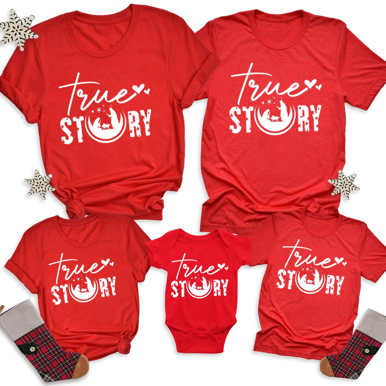 True Stroy Christian Christmas Family Matching Shirts