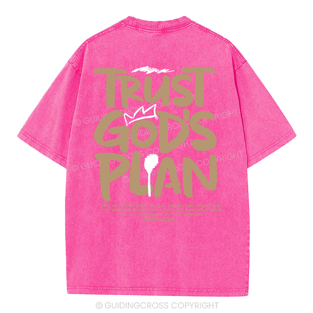 Trust God's Plan Christian Washed T-Shirt