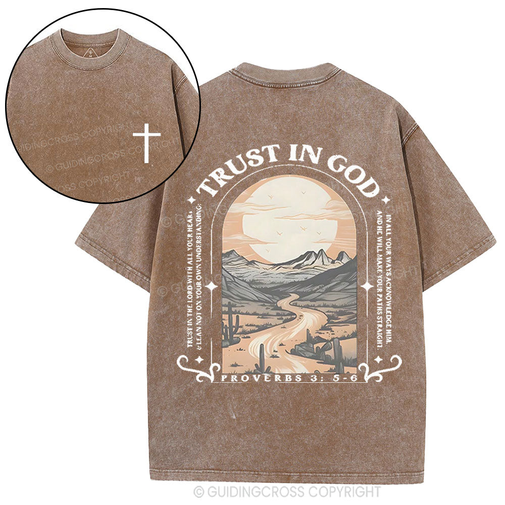 Trust In God Christian Washed T-Shirt