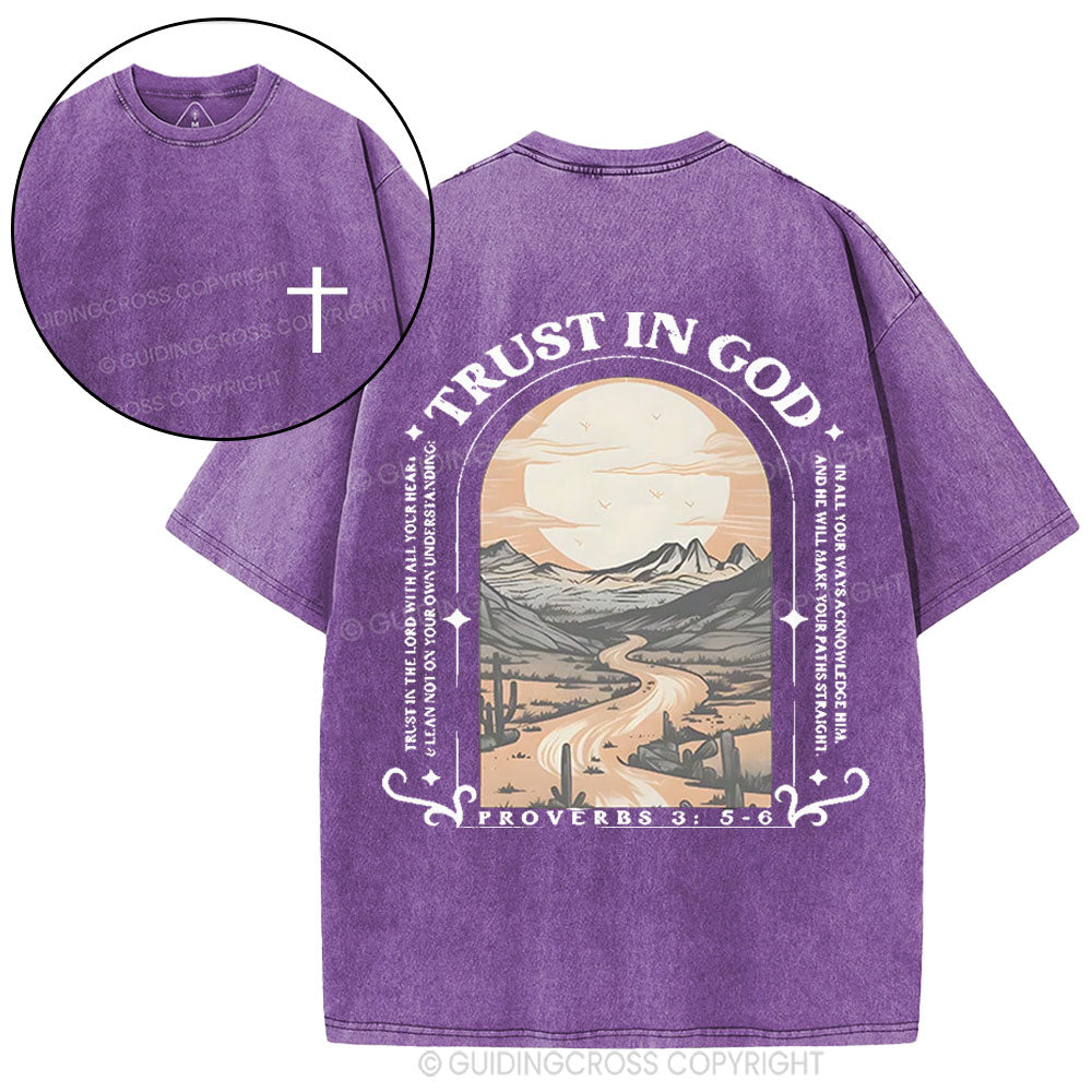 Trust In God Christian Washed T-Shirt