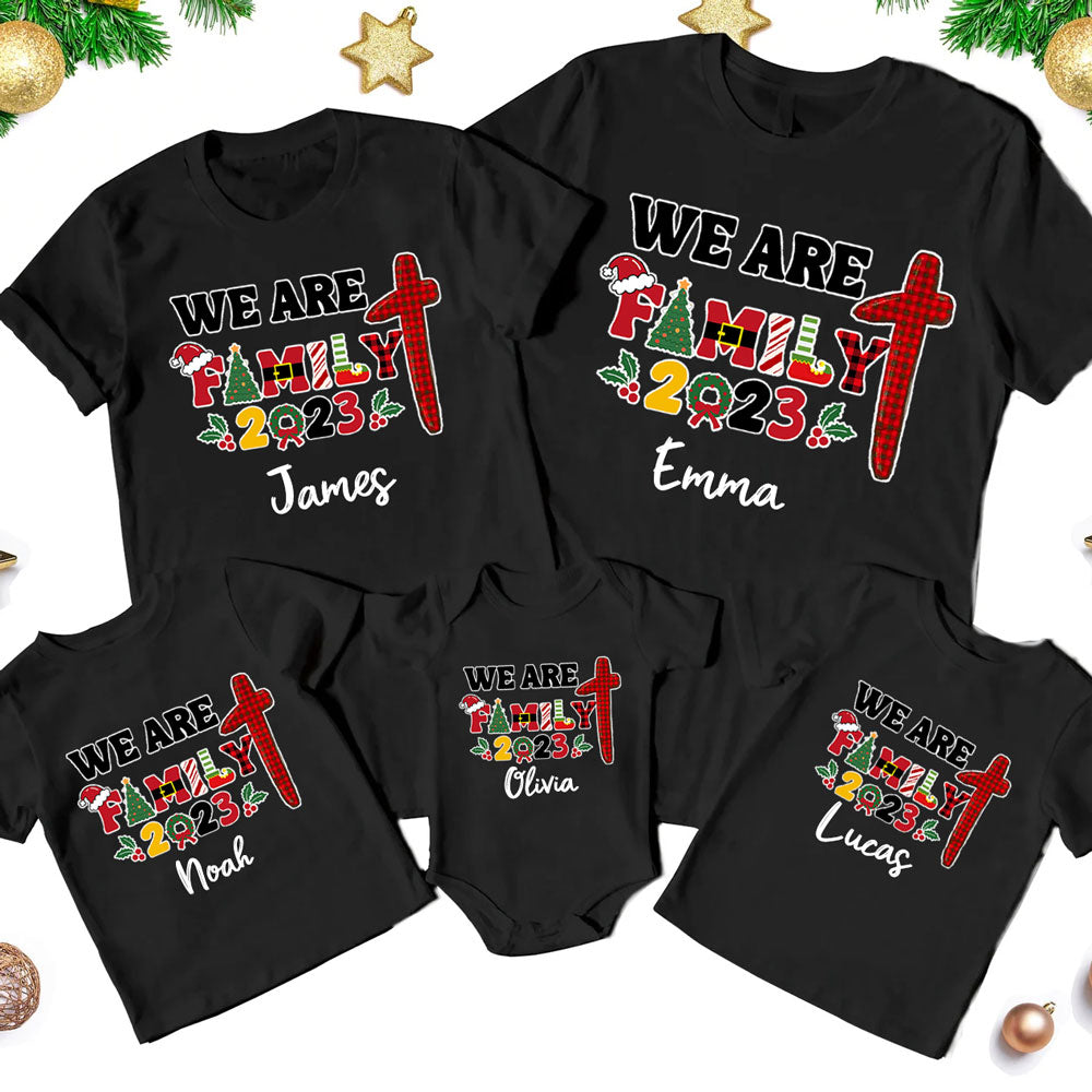 We Are Family Christian Christmas Matching Shirts