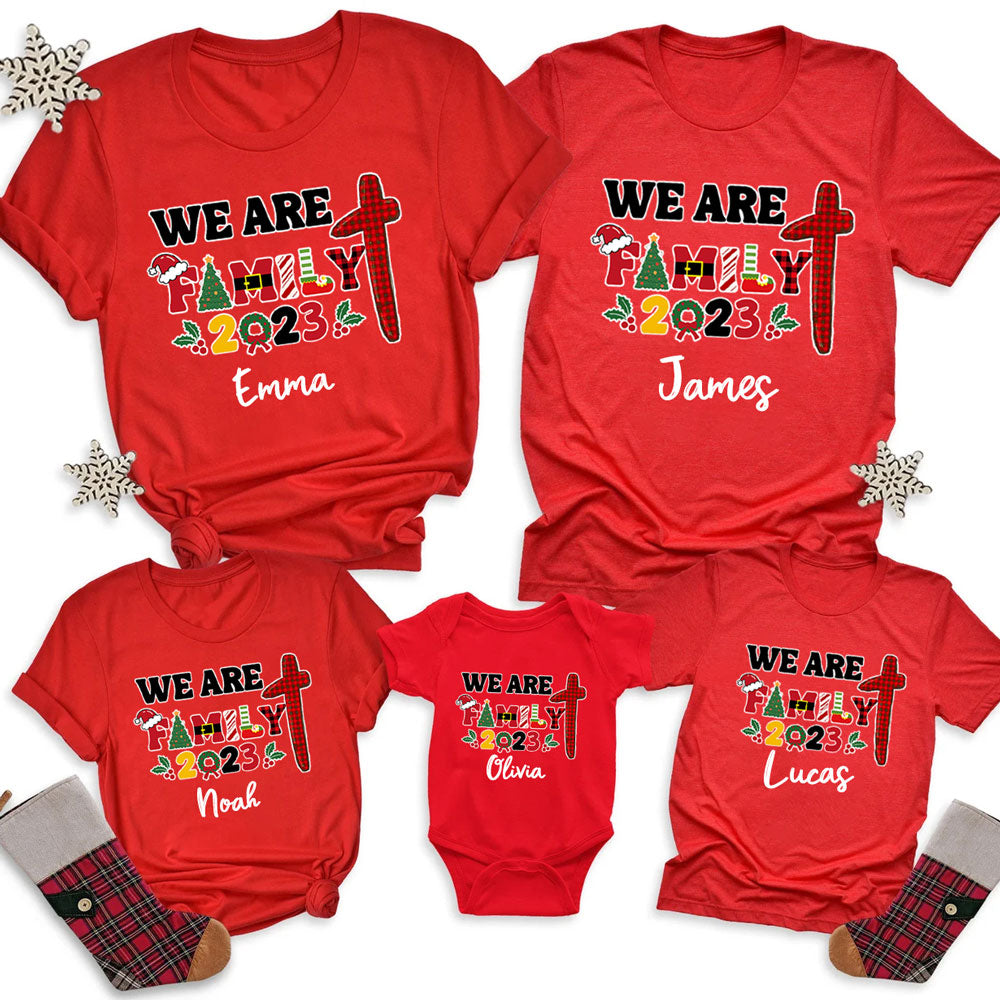 We Are Family Christian Christmas Matching Shirts